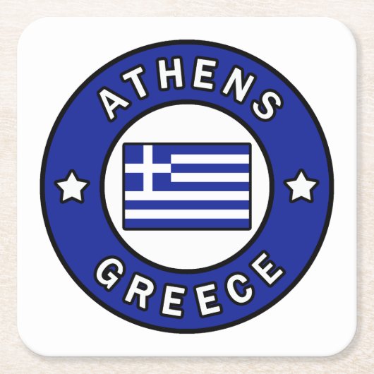 Athen Griechenland Rechteckiger Pappuntersetzer (Vorderseite)