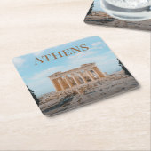 Athen Griechenland Rechteckiger Pappuntersetzer (angewinkelt)