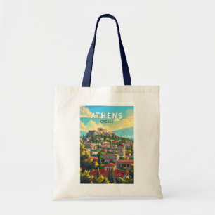 Athen Griechenland Reise Kunst Vintage Tragetasche