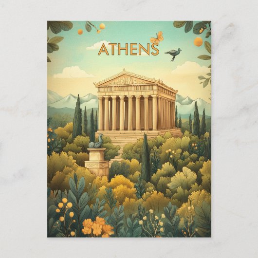 Athen Griechenland Reise Postkarte (Vorderseite)