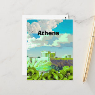 Athen Griechenland Reise Postkarten Kunst, Athen R