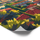 Athen Griechenland Reisen Kunst Vintag Poster (Ecke)