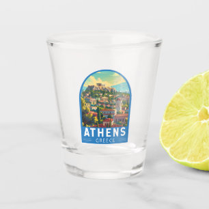 Athen Griechenland Reisen Kunst Vintag Schnapsglas
