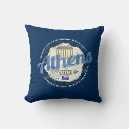 Athen Griechenland Retro Akropolis Vintag Souvenir Kissen