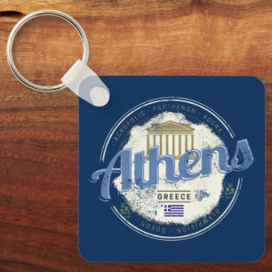 Athen Griechenland Retro Akropolis Vintage Souveni Schlüsselanhänger