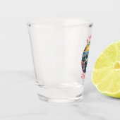 Athen Griechenland Retro Distressed Circle Schnapsglas (Links)