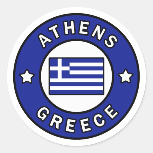 Athen Griechenland Runder Aufkleber (Vorderseite)