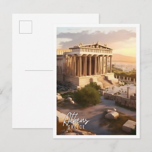 Athen Griechenland Sehenswürdigkeit Akropolis Postkarte (Vorne/Hinten)