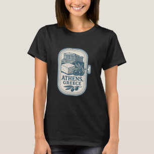 Athen Griechenland Souvenir Griechischer Käse Und  T-Shirt