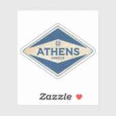 Athen Griechenland Vintag Aufkleber (Blatt)