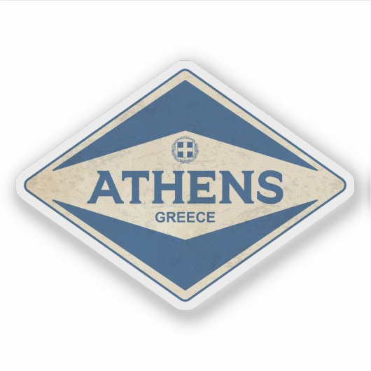 Athen Griechenland Vintag Aufkleber (Vorderseite)