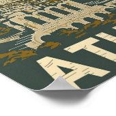 Athen Griechenland Vintag Berühmter Reiseort Poster (Ecke)