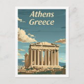 Athen Griechenland Vintag Berühmter Reiseort Postkarte (Vorderseite)