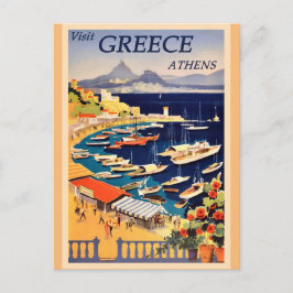Athen Griechenland Vintag griechisches Reiseplakat Postkarte