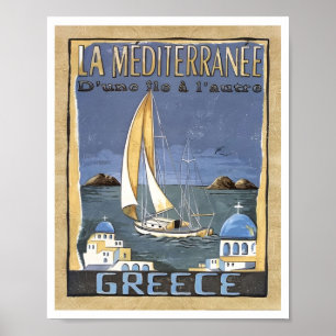 Athen Griechenland Vintage Griechenland Reiseplaka Poster