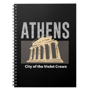 Athen Griechenland Vintage Reise Wahrzeichen Desig Notizblock