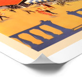 Athen, Griechenland Vintage Travel Poster (Ecke)