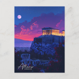 Athen Griechenland Vintage Travel Postkarte