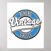 Athen Griechenland Vintages Logo Poster (Vorne)