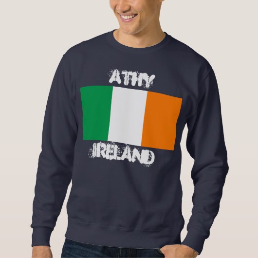 Athen, Irland mit irischer Flagge Sweatshirt (Vorderseite)
