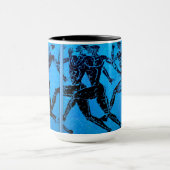 Athen-Marathon-Blaupause Tasse (Zentrum)