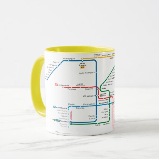 Athen Metro Tasse (Vorderseite Links)