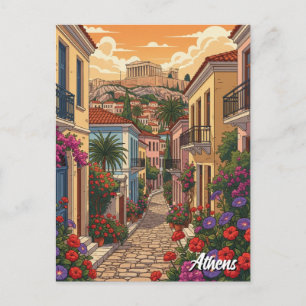 Athen Plaka Griechenland Reise Postkarte