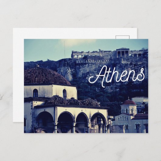 Athen Postkarte (Vorne/Hinten)