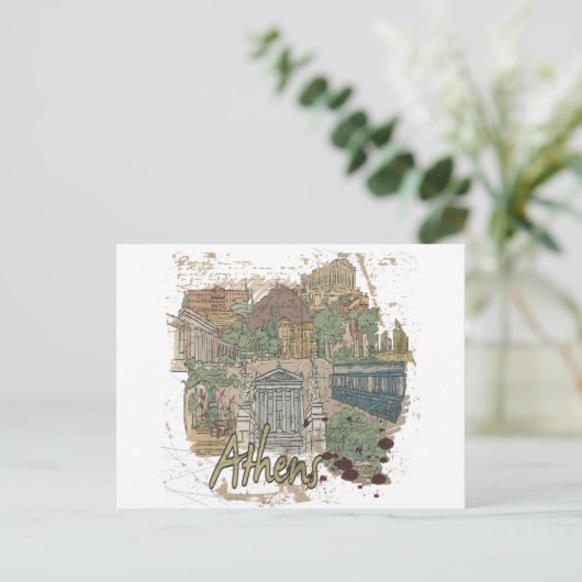 Athen Postkarte (Stehend Vorderseite)