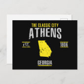 Athen Postkarte (Vorne/Hinten)