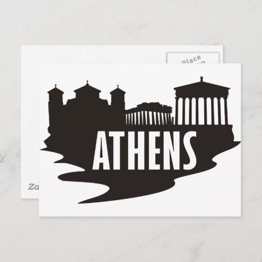 Athen Postkarte (Vorne/Hinten)