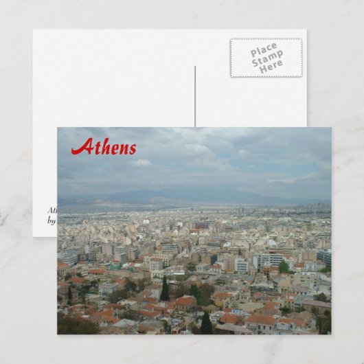 Athen Postkarte (Vorne/Hinten)