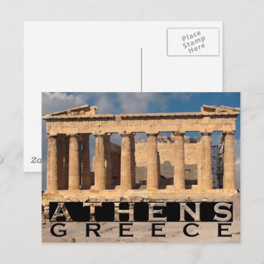 Athen Postkarte (Vorne/Hinten)