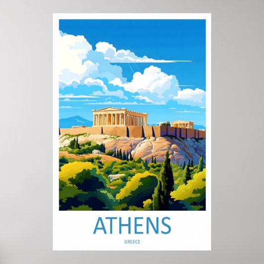 Athen Reise Ski National Plakat ParkVintage (Vorne)