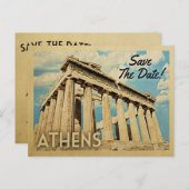 Athen Save the Date Griechenland Ankündigungspostkarte (Vorne/Hinten)