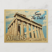 Athen Save the Date Griechenland Ankündigungspostkarte (Vorderseite)