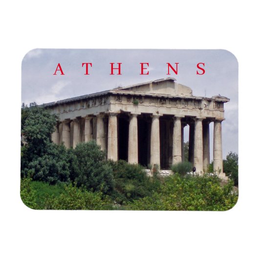 Athen-Tempel Hephaestus-Blick Kühlschrankmagnet Magnet (Horizontal)
