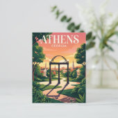 Athen USA Postkarte (Stehend Vorderseite)