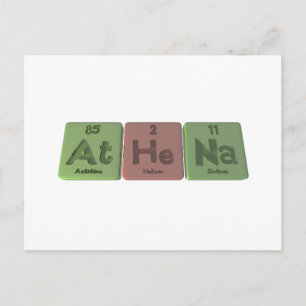 Athena als Astatine Helium Sodium Postkarte
