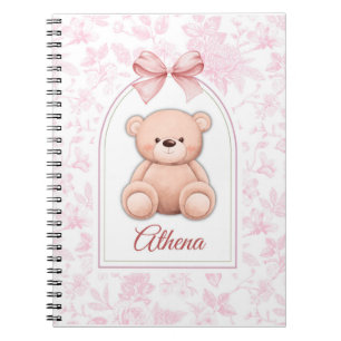 Athena Benutzerdefiniertes rosa Teddy-Bär-Kinder Notizblock