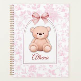 Athena   Benutzerdefiniertes rosa Teddy-Bär-Kinder Planer