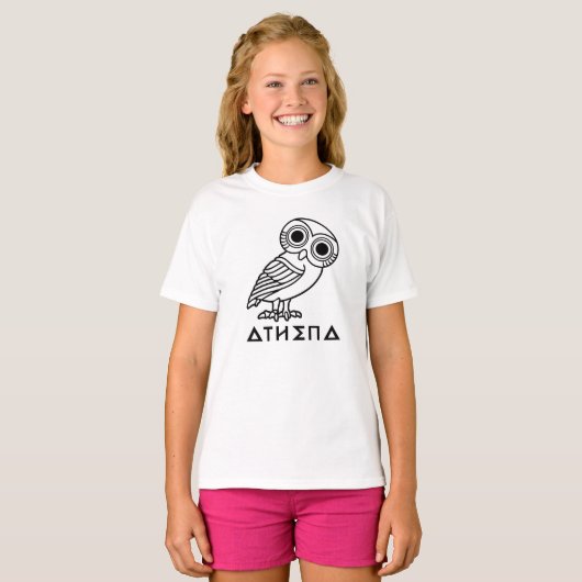 Athena-Eule T-Shirt (Vorne ganz)