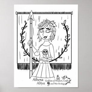 Athena-Farbdruckseite Poster