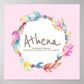 Athena feather and perlen wath name meint poster (Vorne)