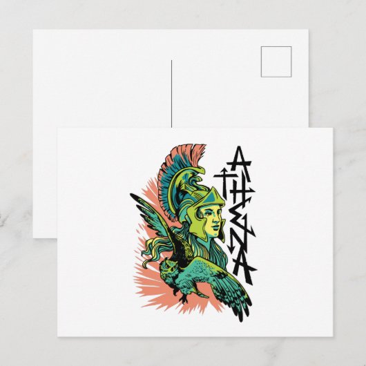 Athena Goddess Mythical Greece Postkarte (Vorne/Hinten)