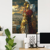 Athena, Göttin der Weisheit und des Krieges - Wäch Poster (Heimbüro)