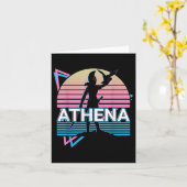 Athena, griechische Göttin der Weisheit und des Kr Karte (Gelbe Blume)