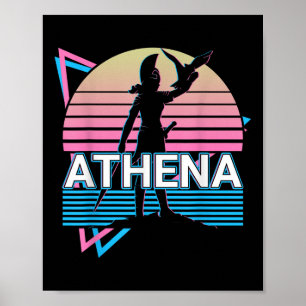 Athena, griechische Göttin der Weisheit und des Kr Poster