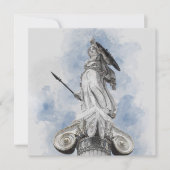 Athena Griechische Statue Watercolor Card - Klassi Karte (Vorderseite)
