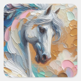 Athena Horse Impressionist Art Sticker